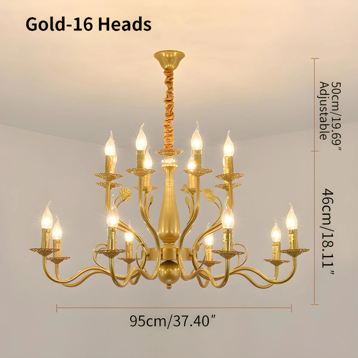 Antizer Double Layered Candle Chandelier for Dining Room