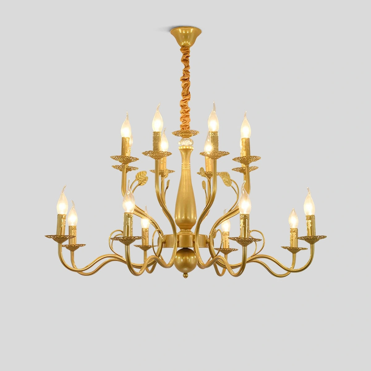 Antizer Double Layered Candle Chandelier for Dining Room