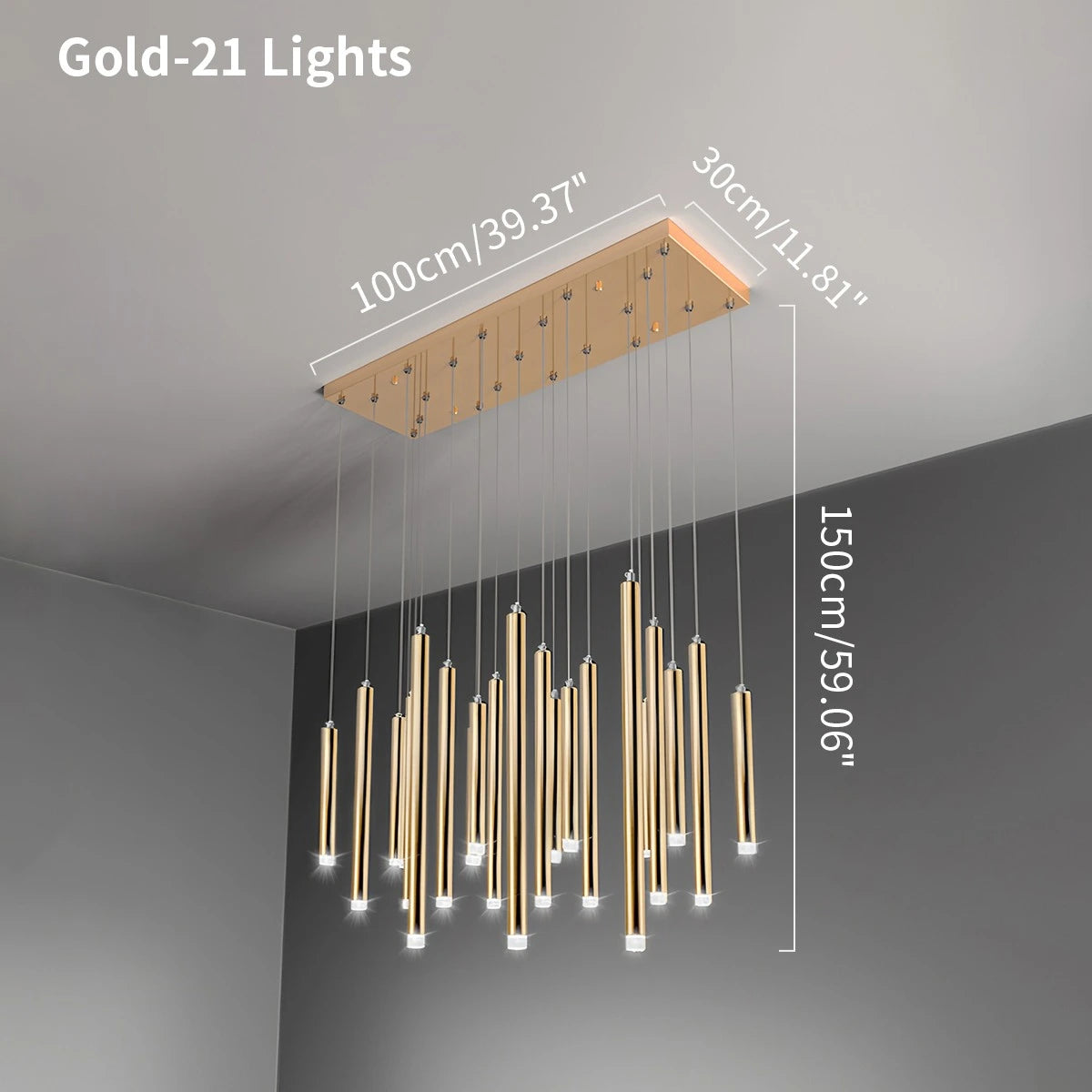 Antizer Modern Luxury Large Long Cylindrical Chandelier