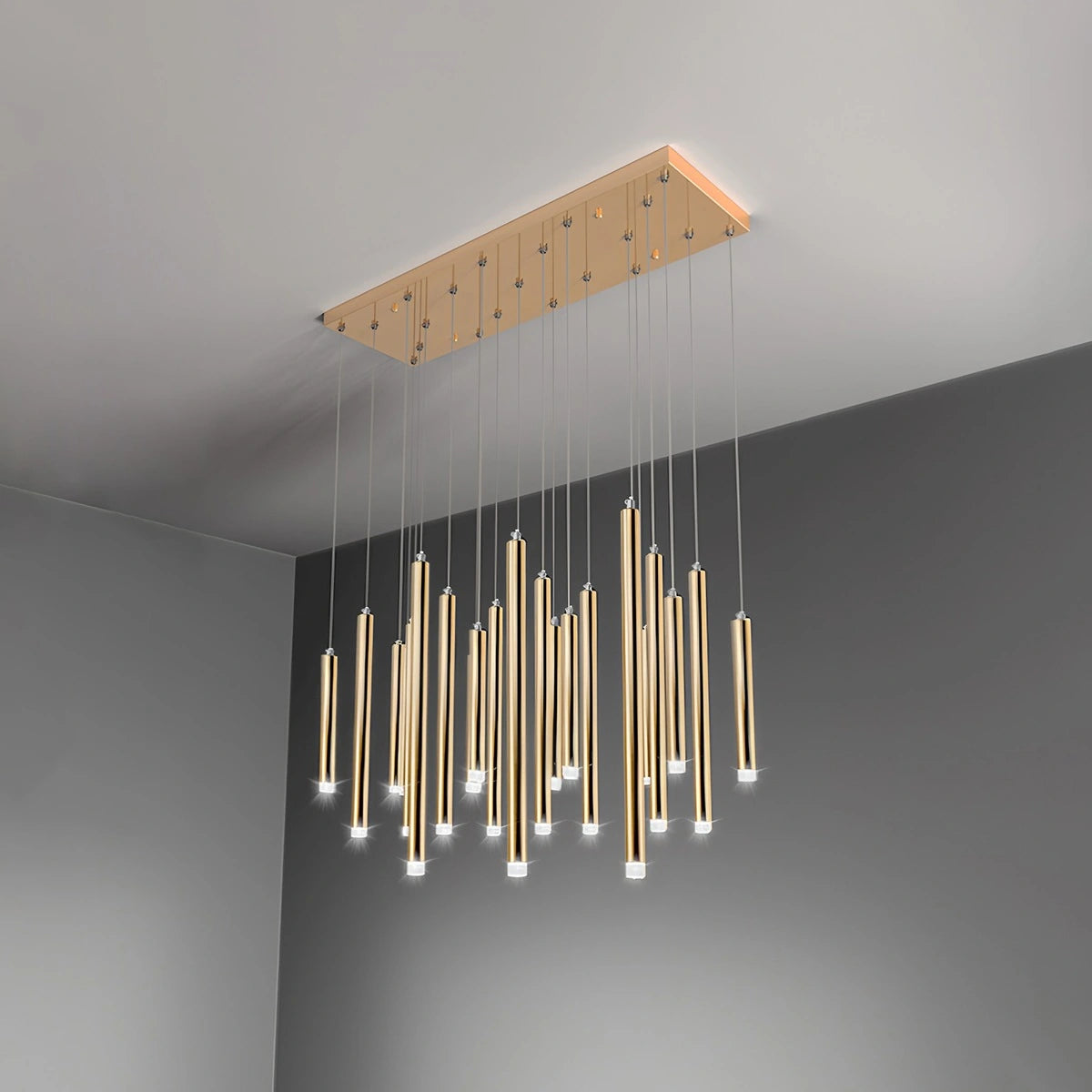 Antizer Modern Luxury Large Long Cylindrical Chandelier