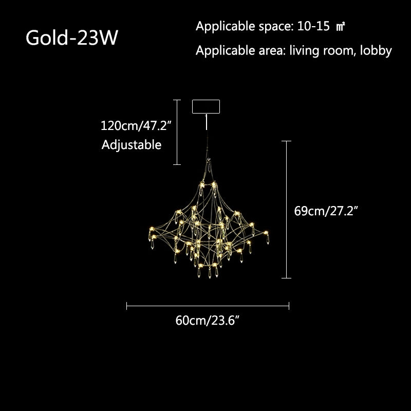 Antizer Adjustable Large Creativity Crystal Chandelier