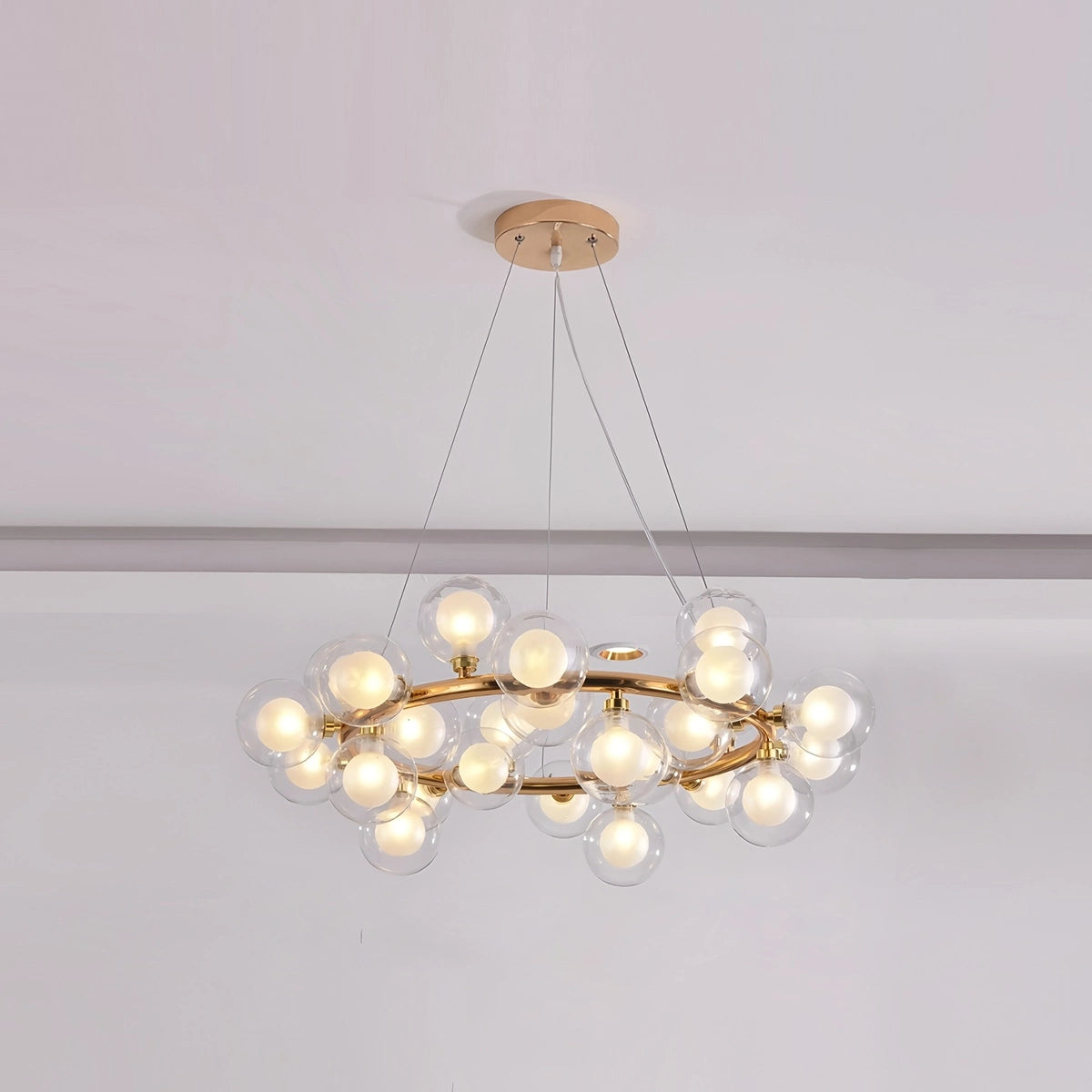 Antizer Nur Bubble Glass Chandelier for Living Room