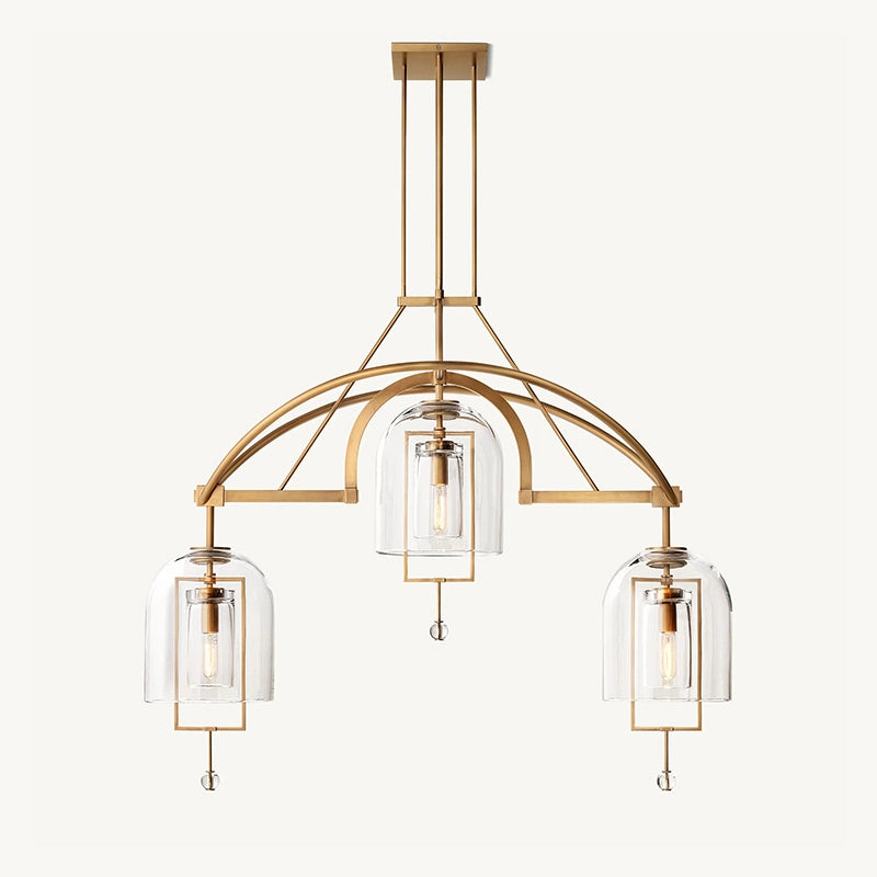 Antizer Bell Glass Chandelier for Living Room