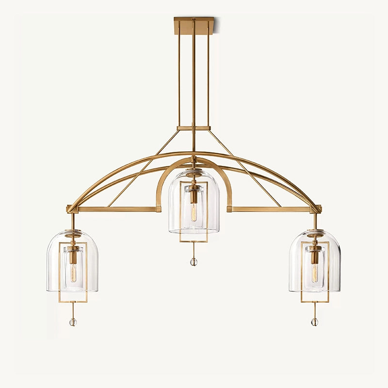 Antizer Bell Glass Chandelier for Living Room