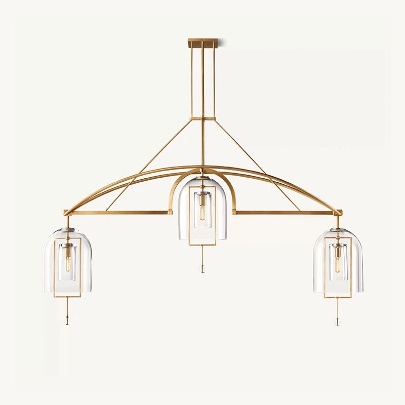 Antizer Bell Glass Chandelier for Living Room