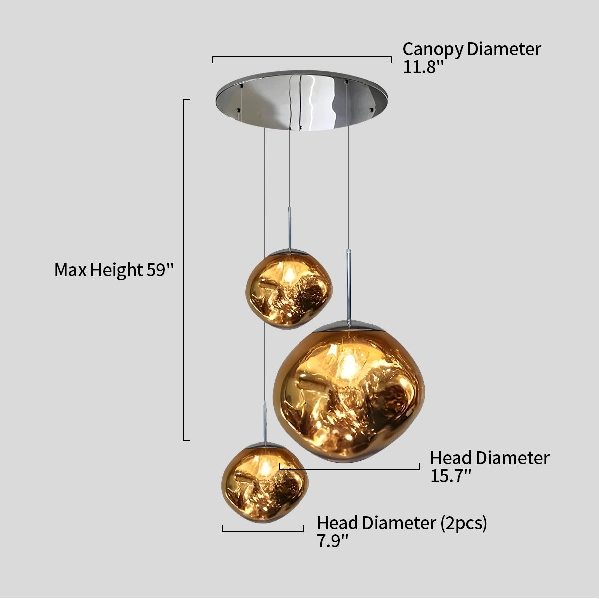 Antizer Lava Drops Minimalist Chandelier