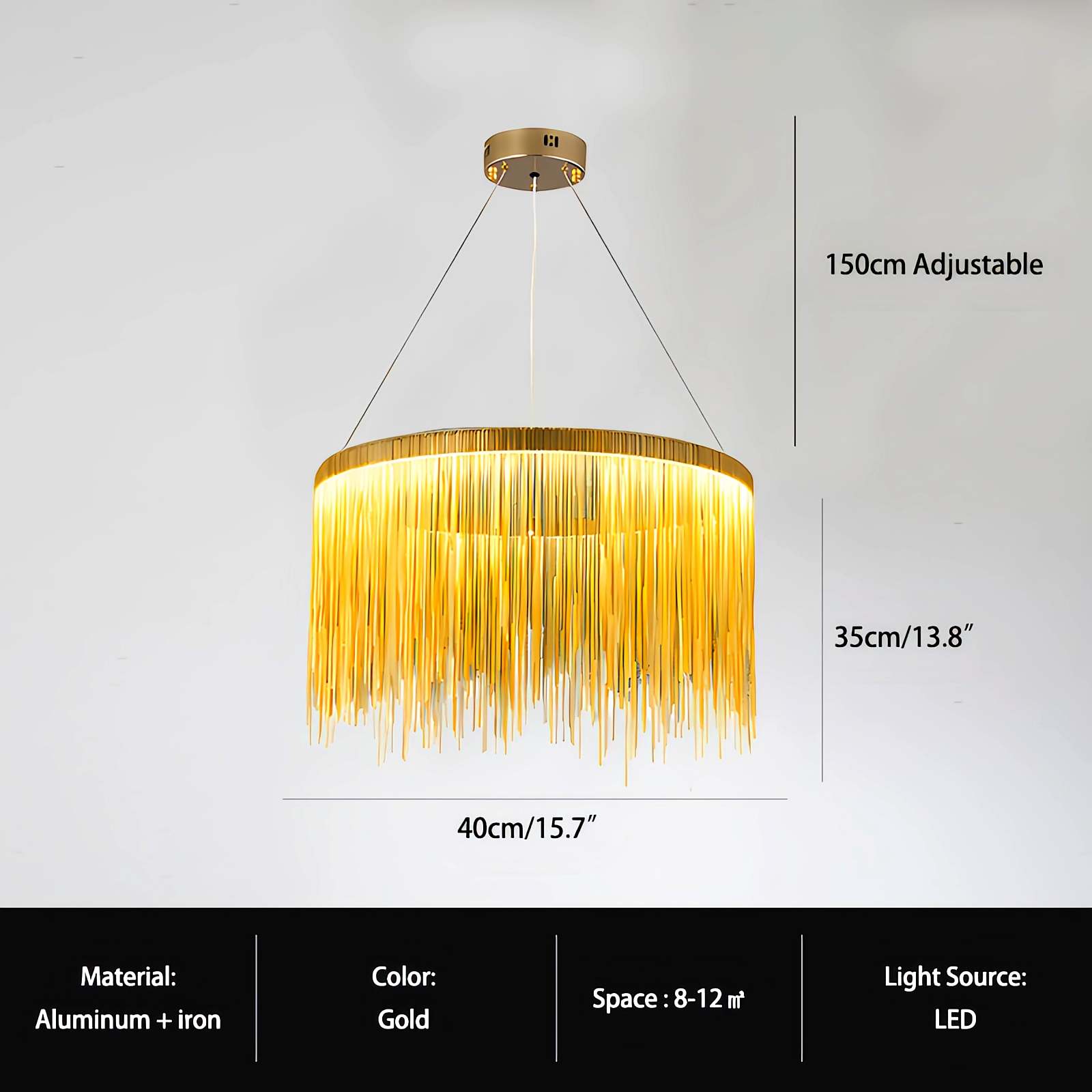 Tassel Chain Art Chandelier