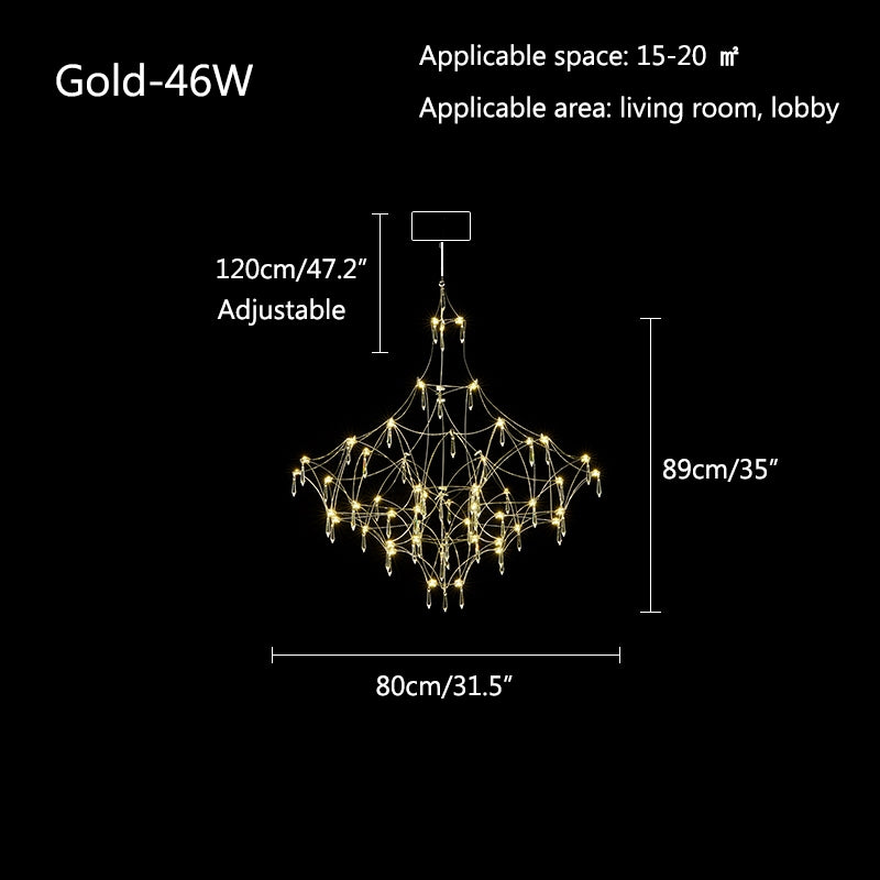 Antizer Adjustable Large Creativity Crystal Chandelier