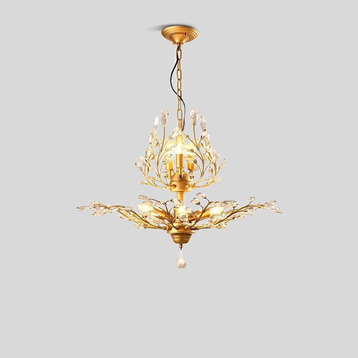 Antizer Tree Branch Crystal Chandelier for Living Room