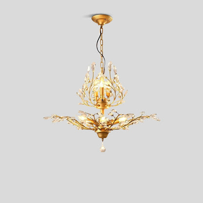 Antizer Tree Branch Crystal Chandelier for Living Room