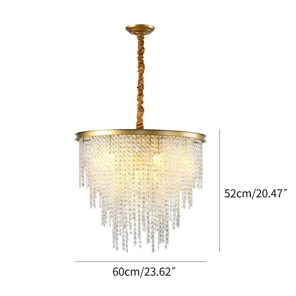 Antizer Octagonal Beaded Crystal Chandelier