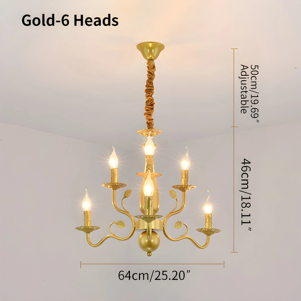 Antizer Double Layered Candle Chandelier for Dining Room