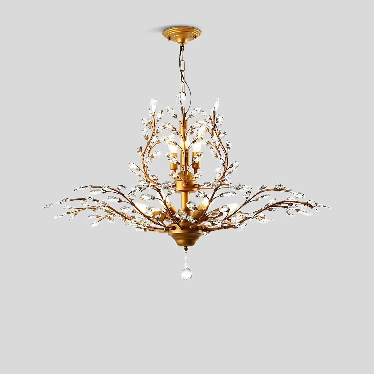 Antizer Tree Branch Crystal Chandelier for Living Room