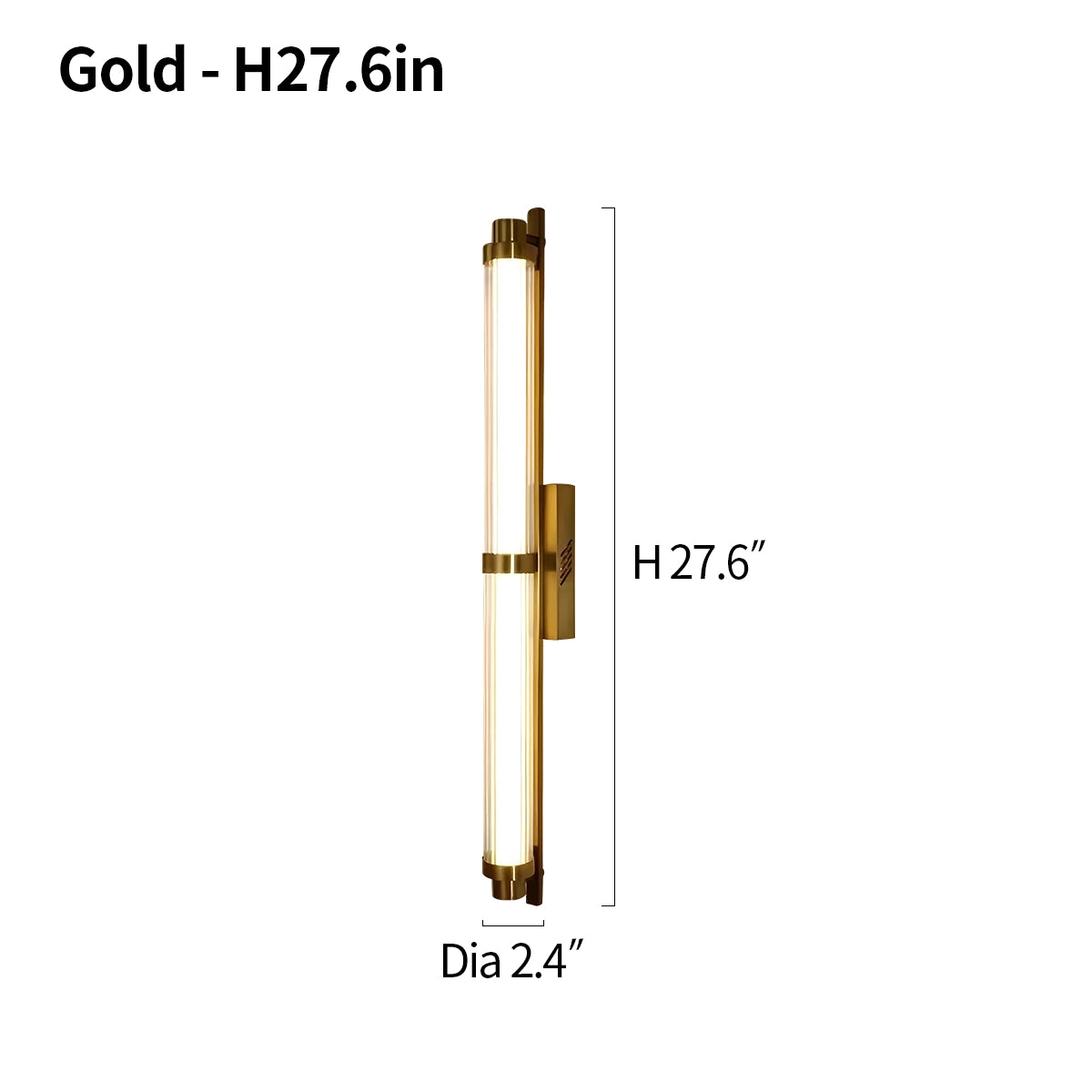 glass wall sconces size