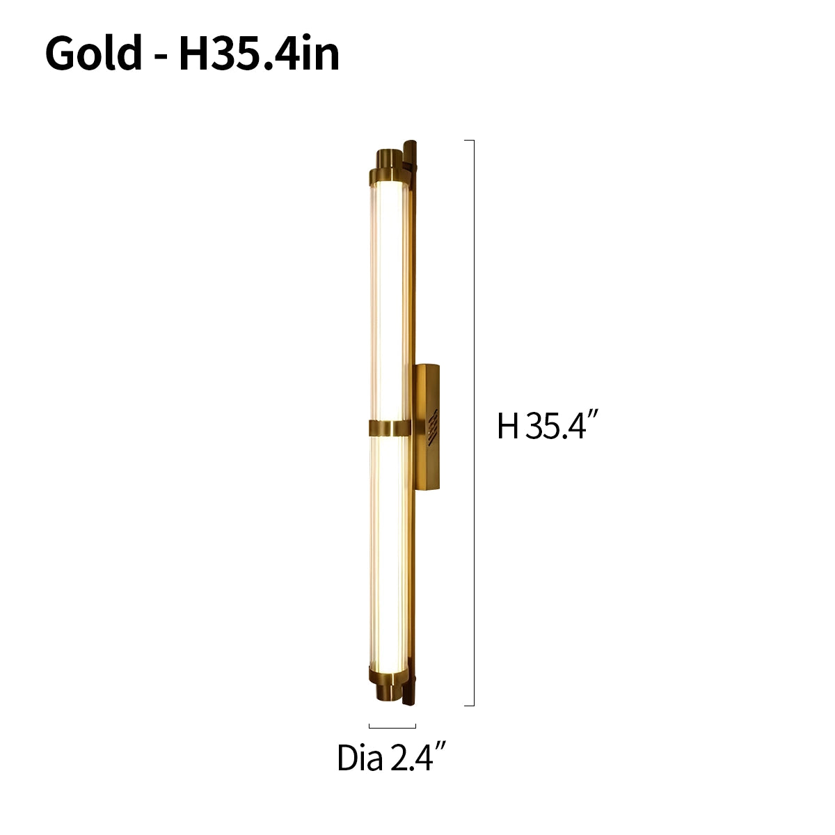 glass wall sconces size