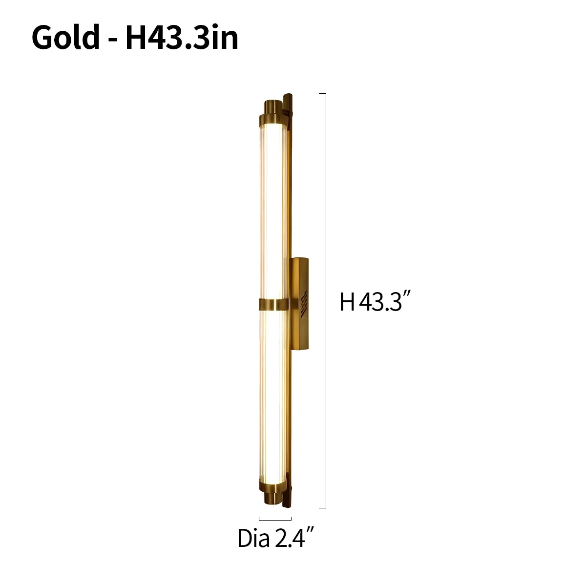 glass wall sconces size