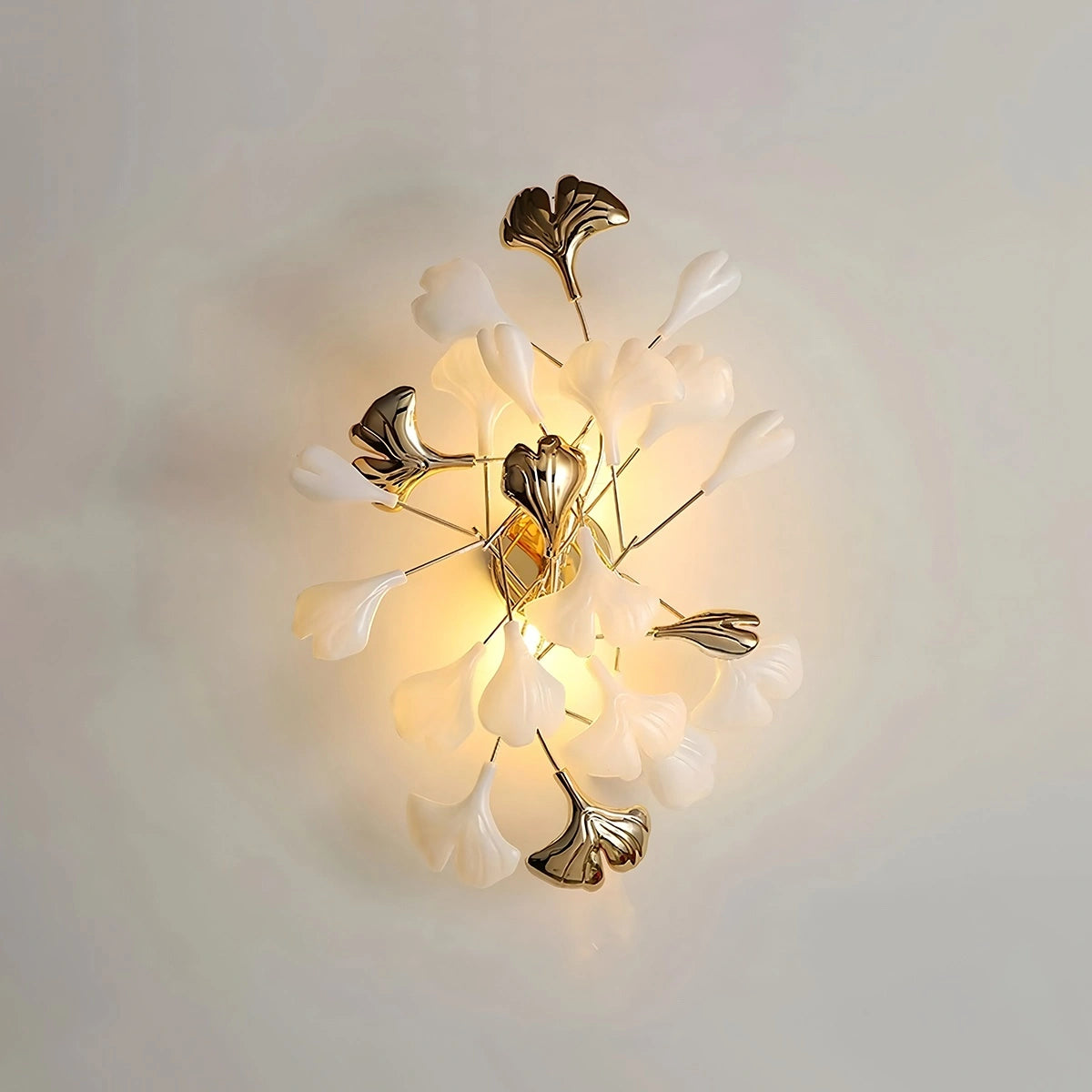 Antizer Ginkgo Wall Lamp for Living Room Gold Large