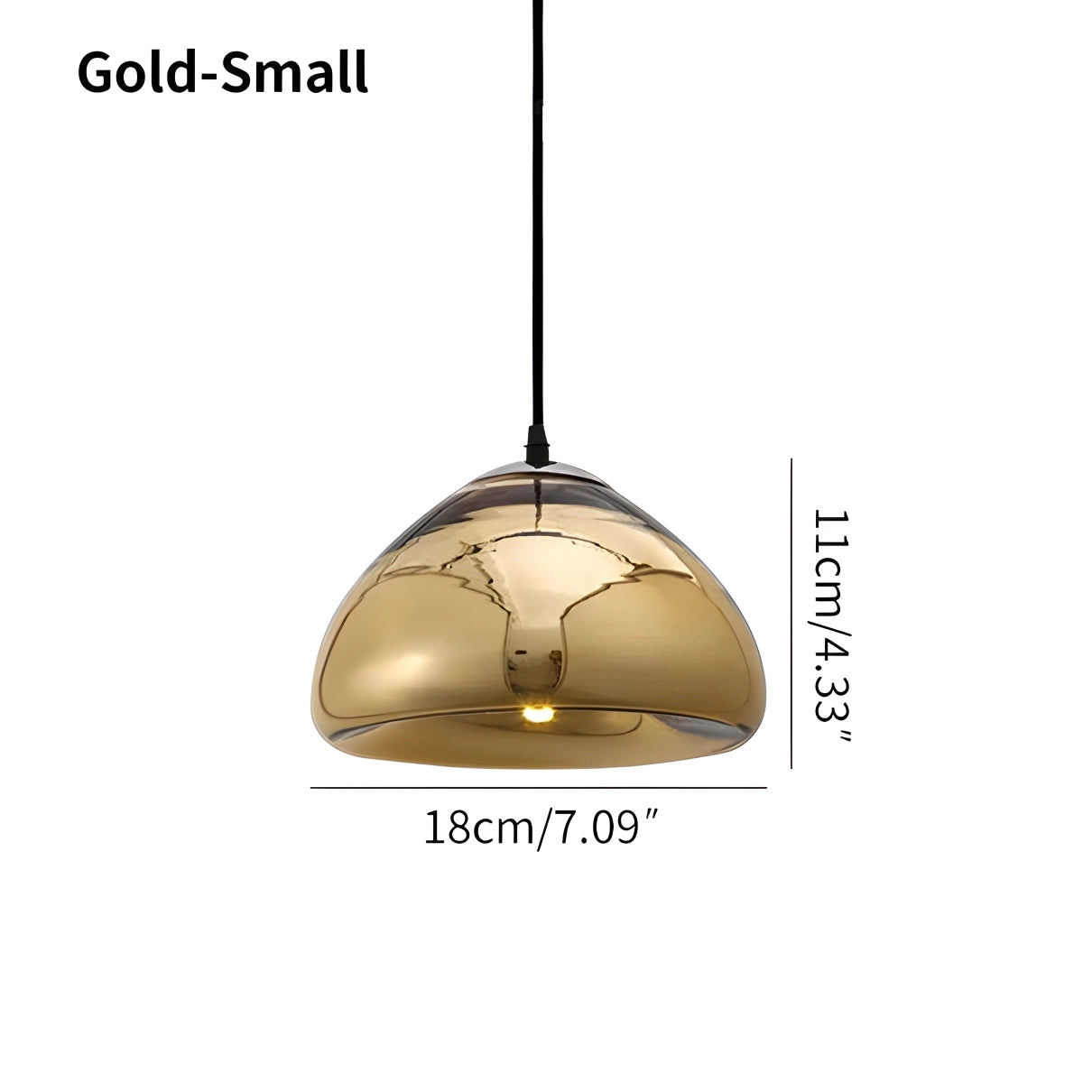 Antizer Modern Bread Shape Glass Pendant Light for Kitchen