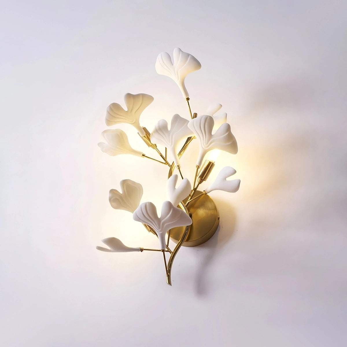 Antizer Ginkgo Wall Lamp for Living Room Gold Small