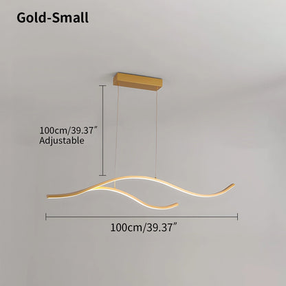 Antizer Modern Waves Hanging Pendant Light