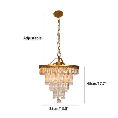 Antizer Droplet Crystal Chandelier for Dining Room