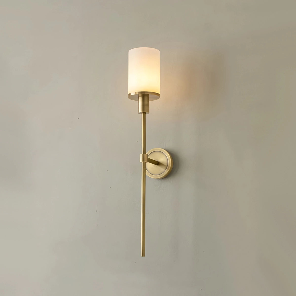 Antizer Alabaster Pillar Candle Wall Sconce