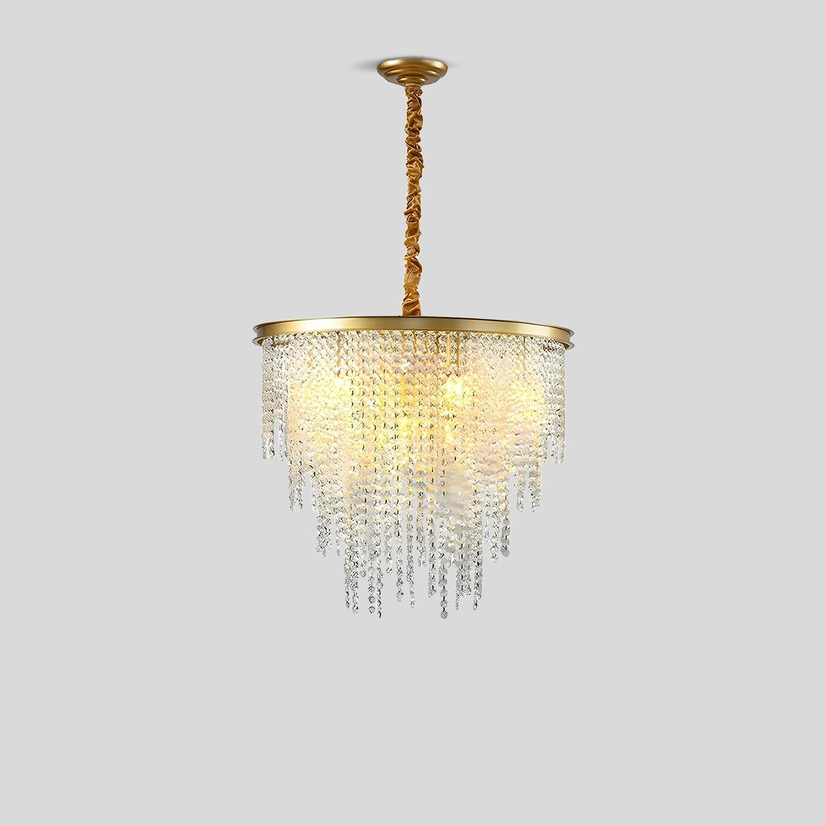 Antizer Octagonal Beaded Crystal Chandelier