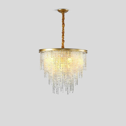 Antizer Octagonal Beaded Crystal Chandelier