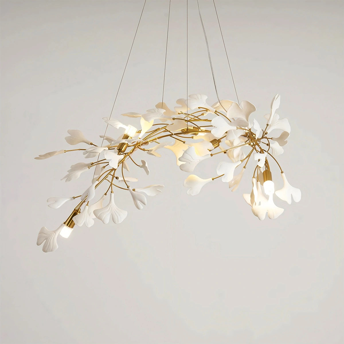 Antizer Ginkgo Chandelier D for Dining Room Gold