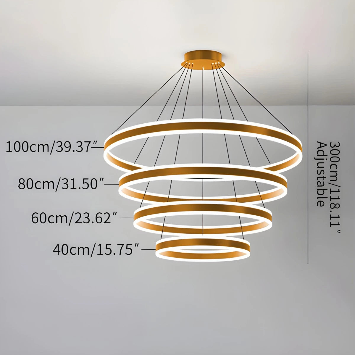 Antizer Circle Layered Living Room Chandelier