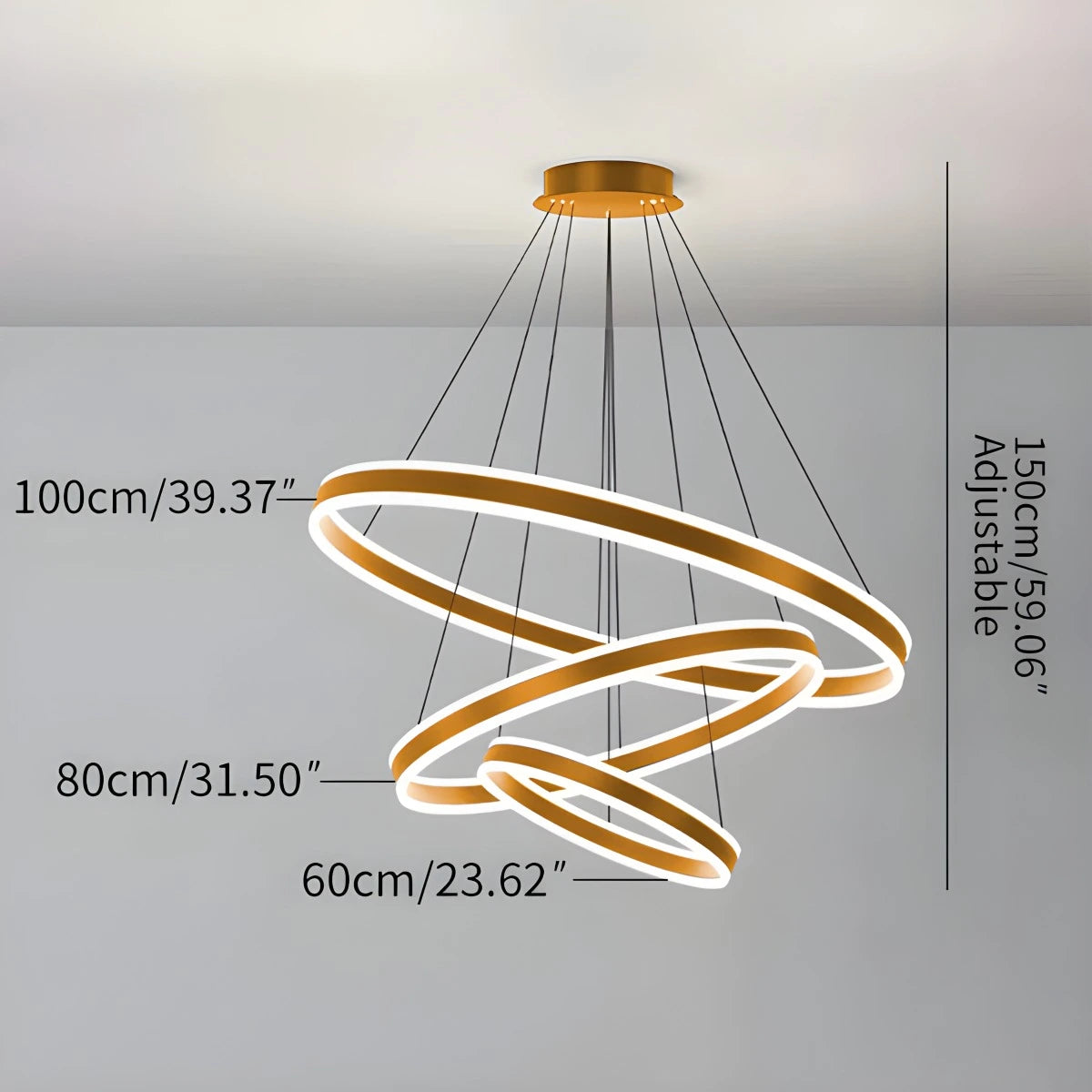 Antizer Circle Layered Living Room Chandelier