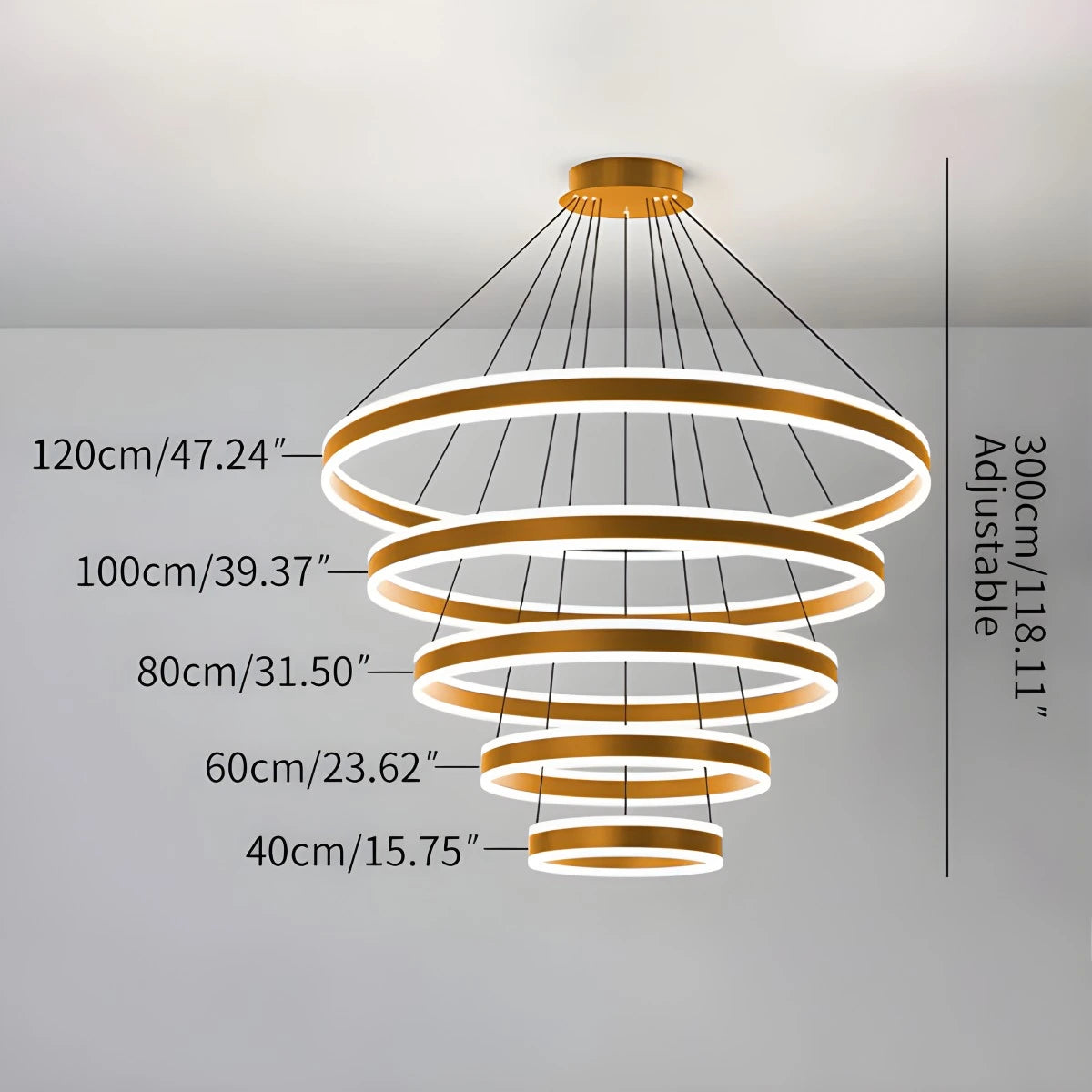 Antizer Circle Layered Living Room Chandelier