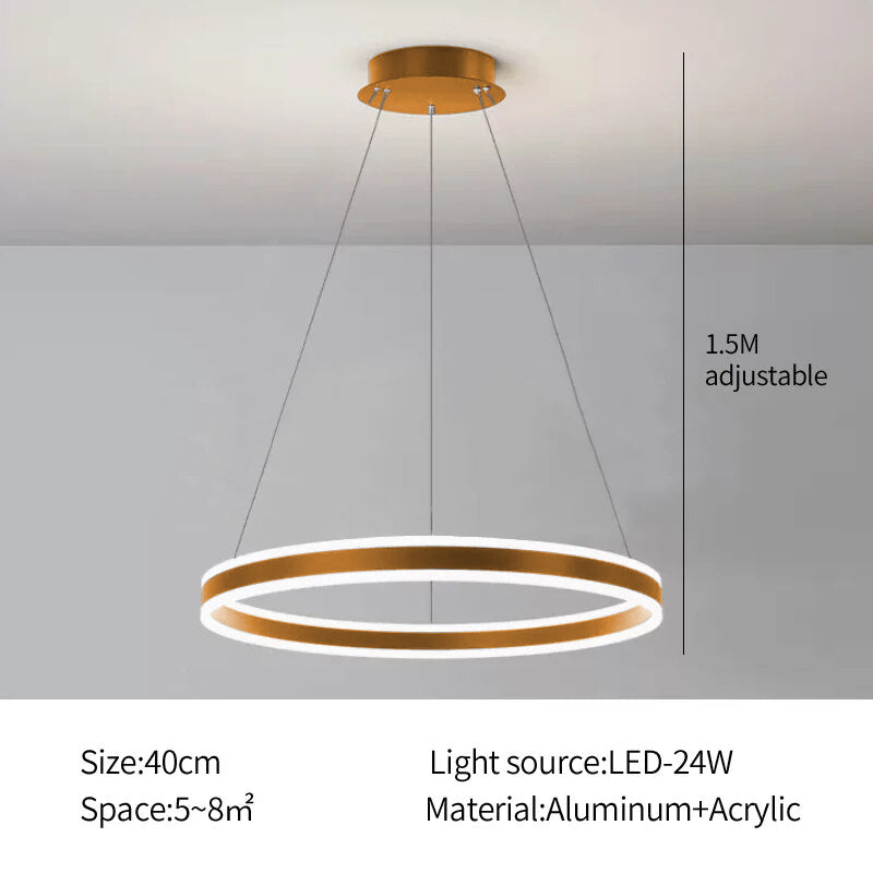 Circle Layered Living Room Chandelier