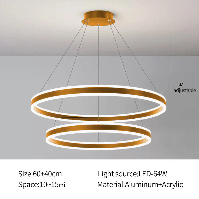 Circle Layered Living Room Chandelier