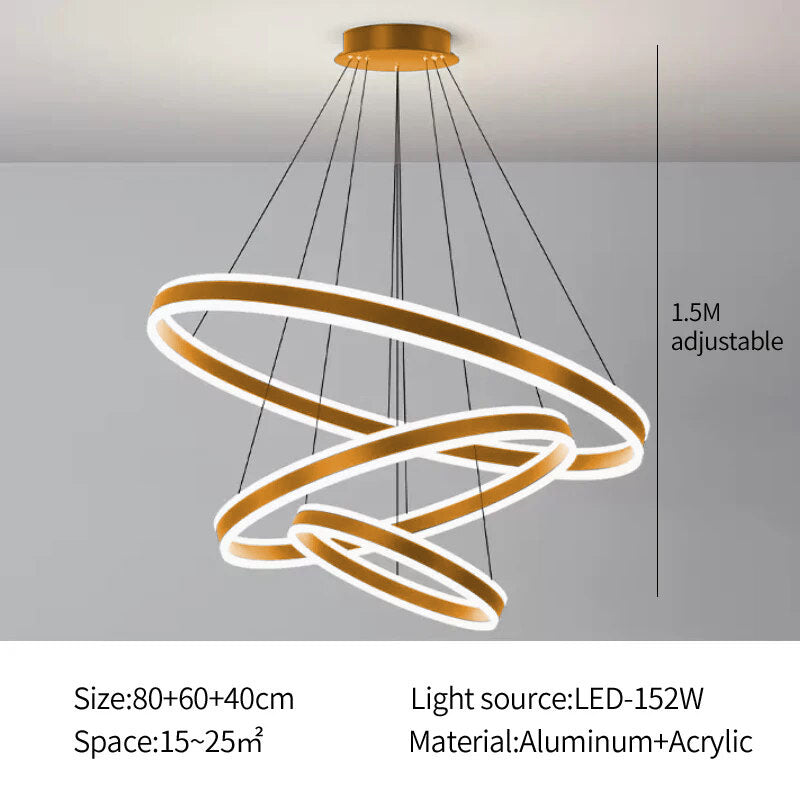 Circle Layered Living Room Chandelier