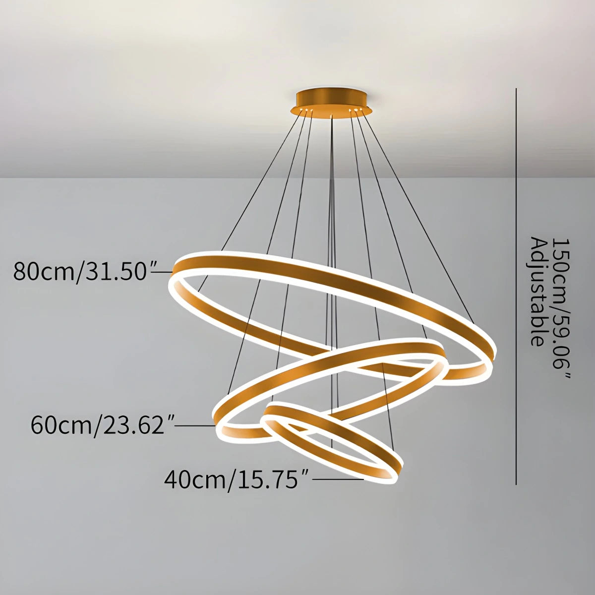 Antizer Circle Layered Living Room Chandelier