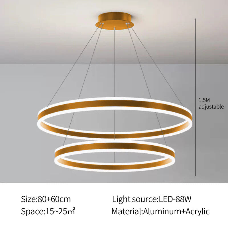 Circle Layered Living Room Chandelier