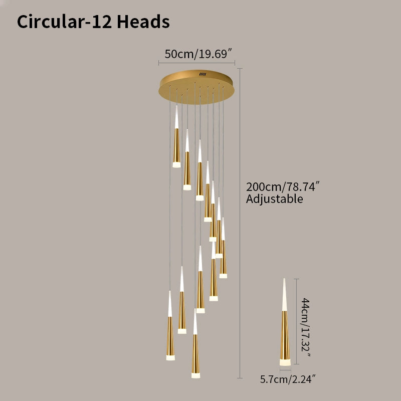 Antizer Meteor Shower Chandelier for Staircase