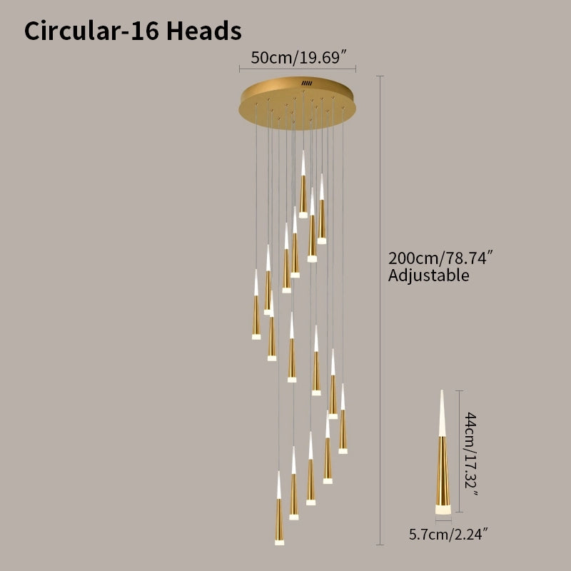 Antizer Meteor Shower Chandelier for Staircase