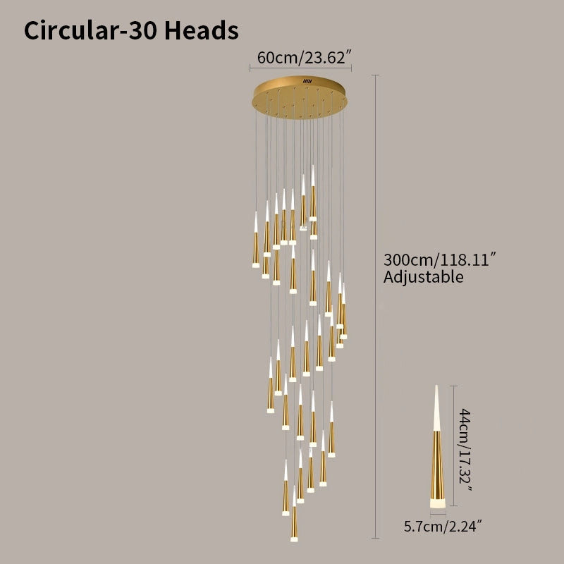 Antizer Meteor Shower Chandelier for Staircase