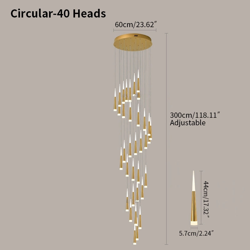 Antizer Meteor Shower Chandelier for Staircase