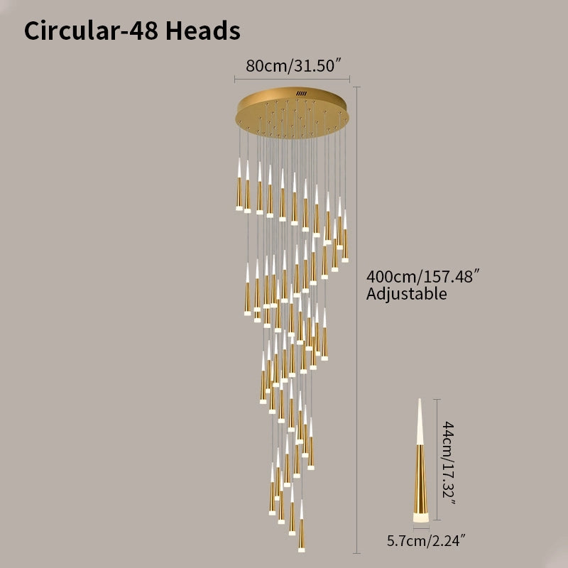 Antizer Meteor Shower Chandelier for Staircase