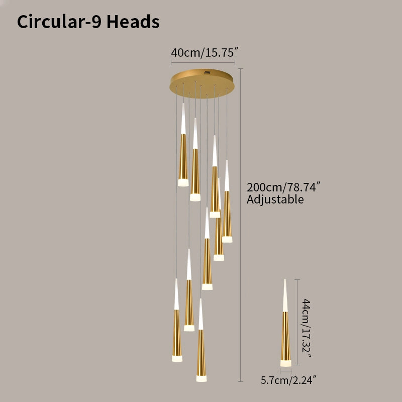 Antizer Meteor Shower Chandelier for Staircase