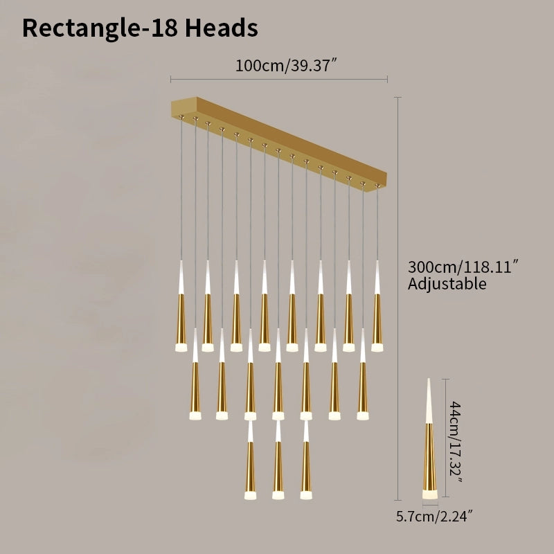 Antizer Meteor Shower Chandelier for Staircase