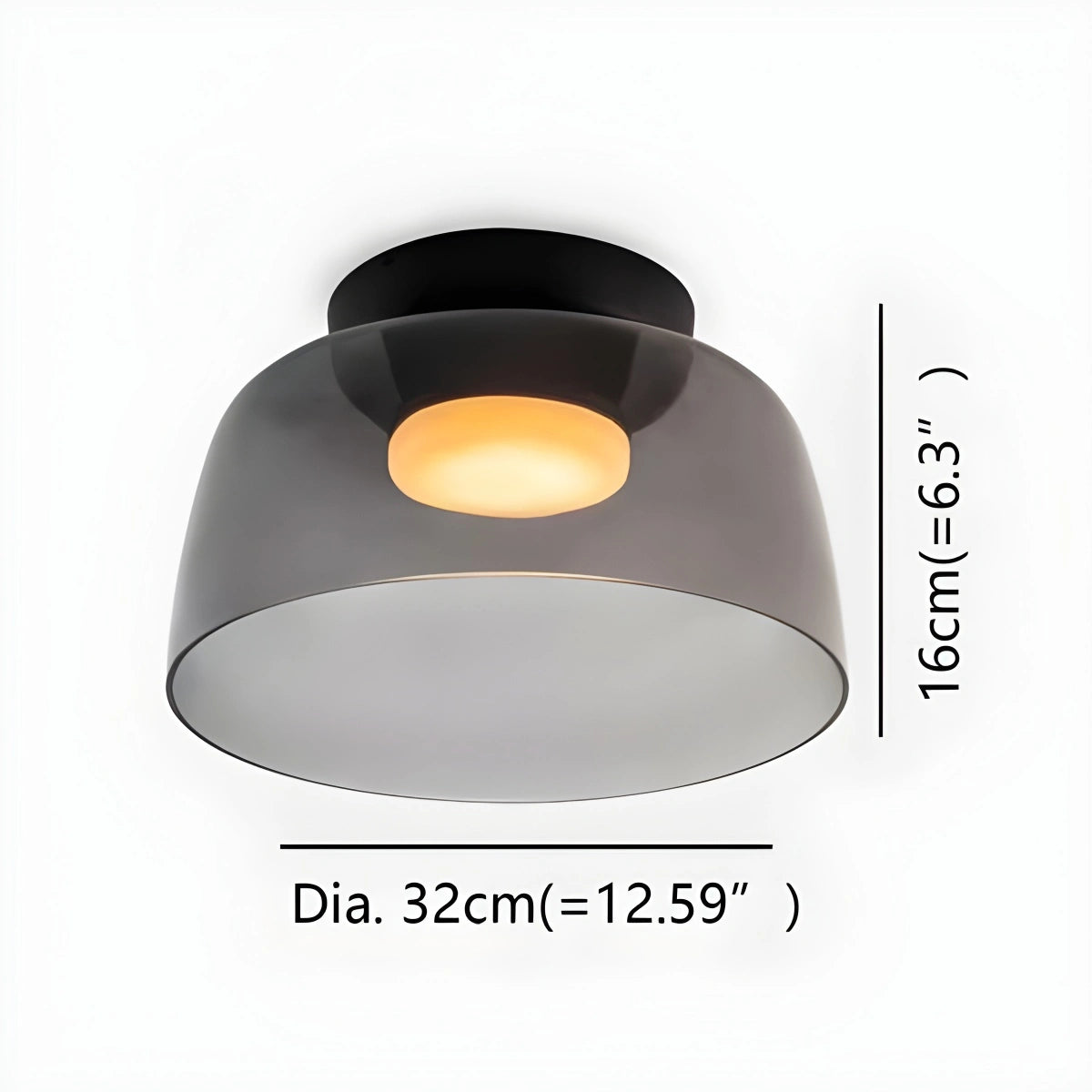 Antizer Colored Glass Ceiling Light for Bedroom