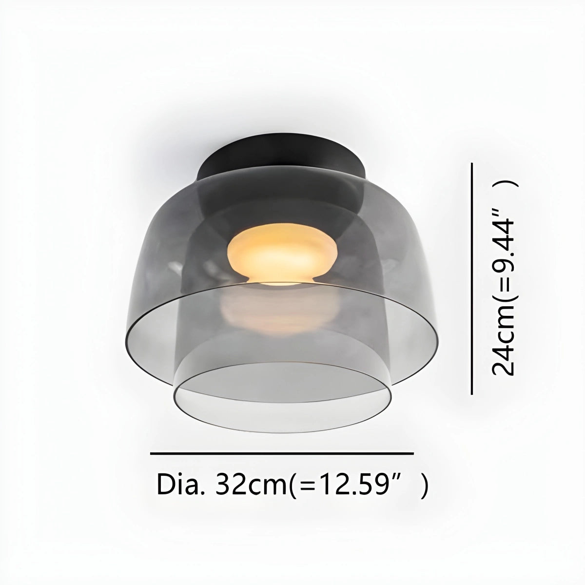 Antizer Colored Glass Ceiling Light for Bedroom