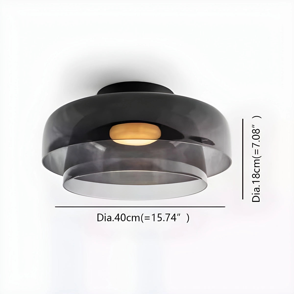 Antizer Colored Glass Ceiling Light for Bedroom