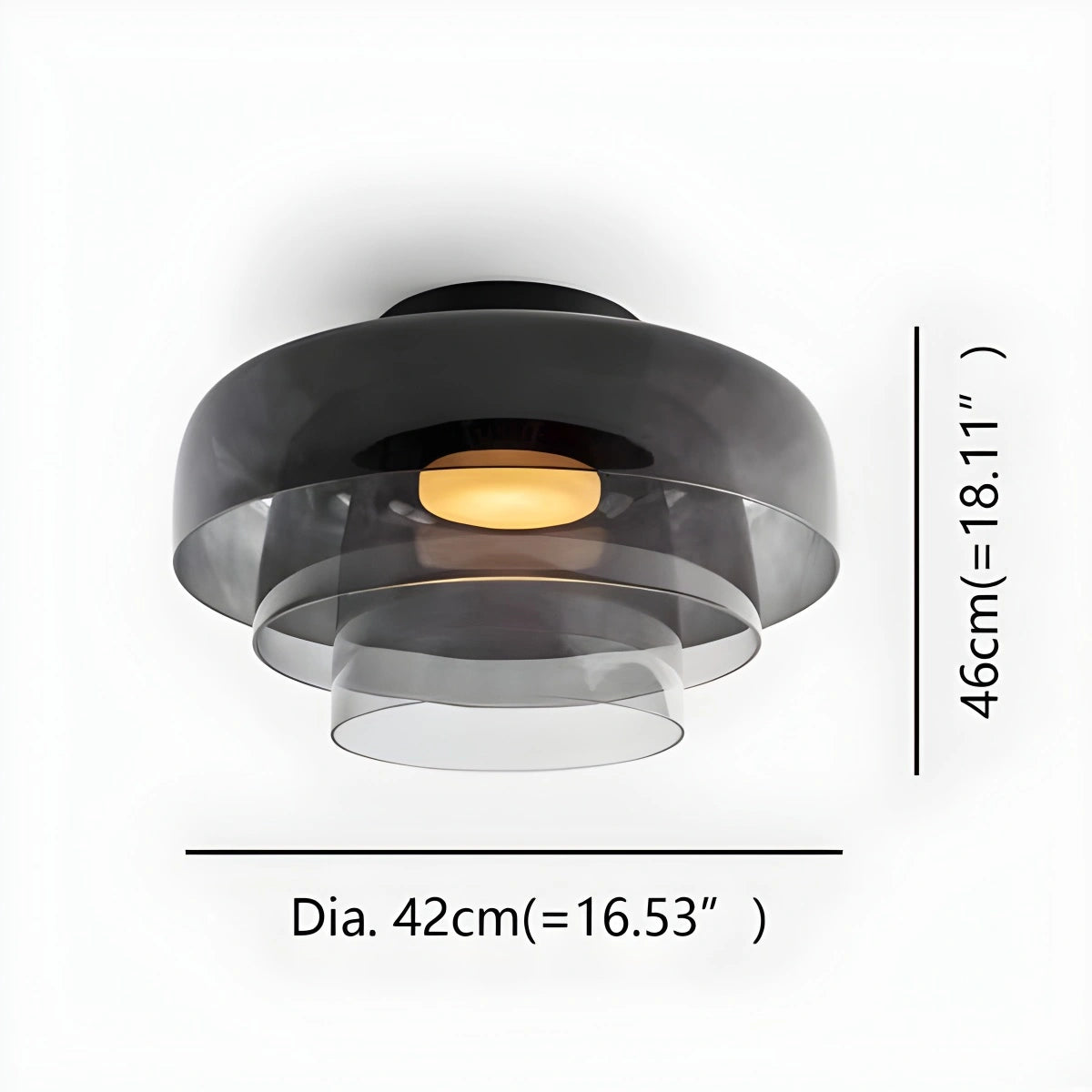 Antizer Colored Glass Ceiling Light for Bedroom