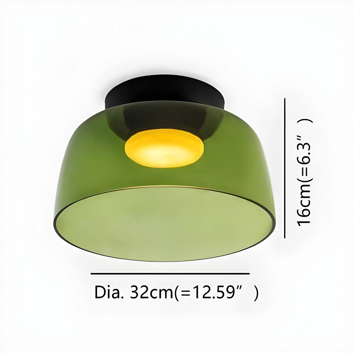 Antizer Colored Glass Ceiling Light for Bedroom