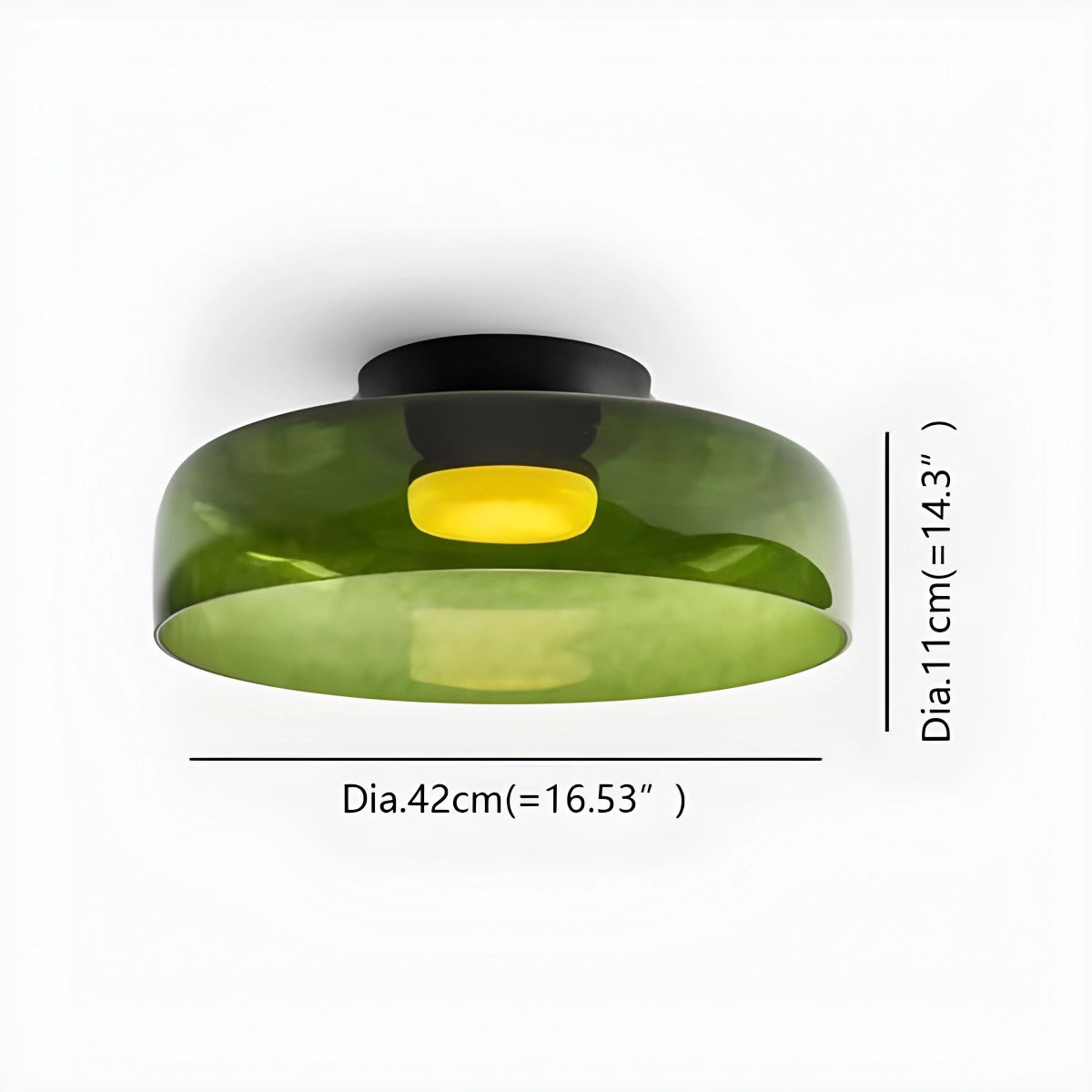 Antizer Colored Glass Ceiling Light for Bedroom